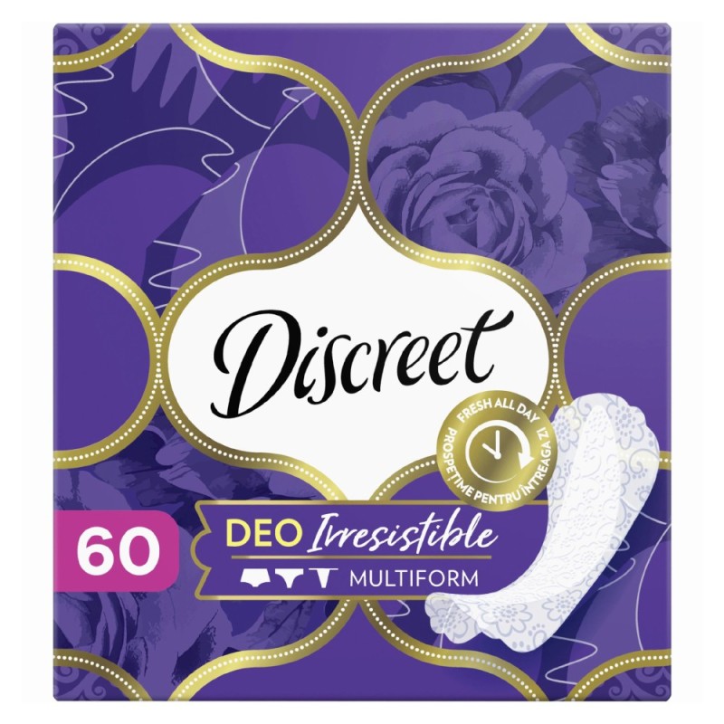 Absorbante Zilnice Discreet Deo Irresistible, 60 Bucati