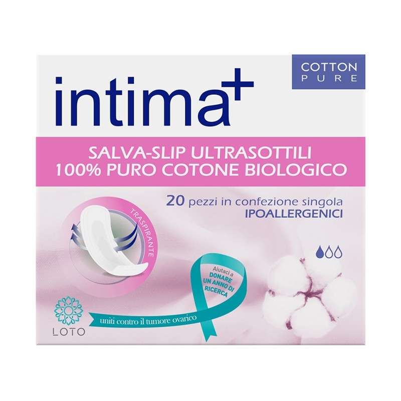 Absorbante Zilnice Hipoalergenice Intima Plus, 100 % Bumbac, 20 Bucati