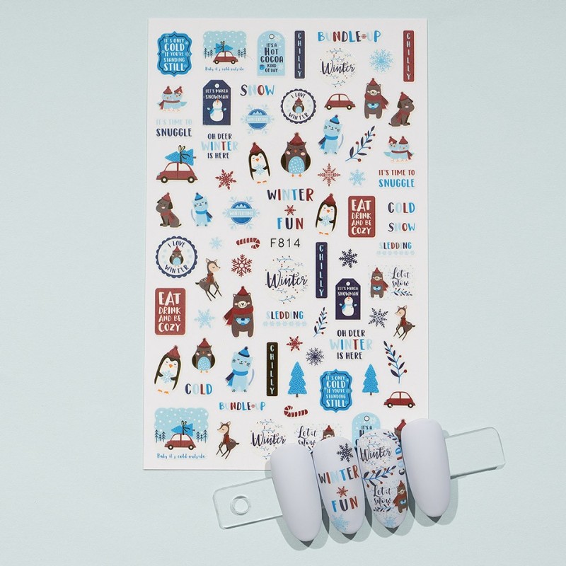 Abtibild Unghii SensoPRO Milano Winter Wonderland, Model F814