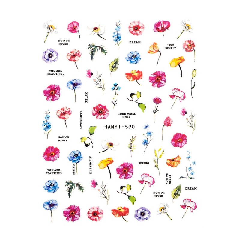 Abtibilduri Unghii SensoPRO Milano Flower Wonder, Model Hanyi-590