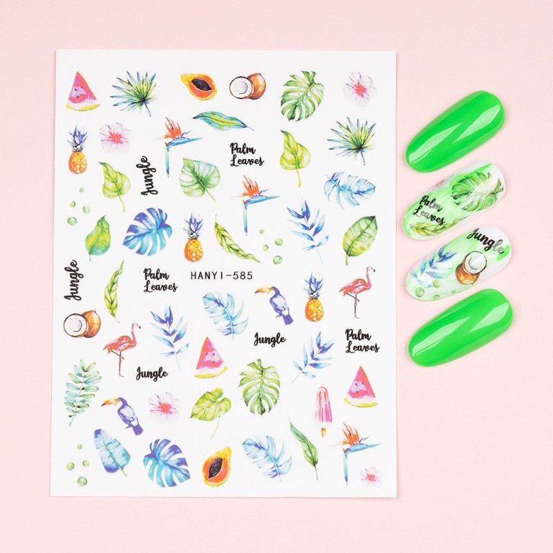 Abtibilduri Unghii SensoPRO Milano Get Tropical, Model Hanyi-585