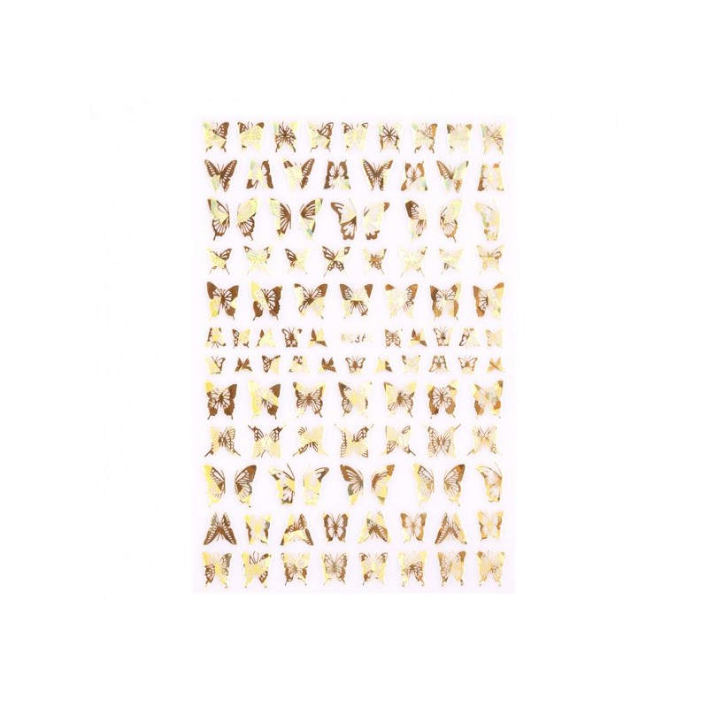 Abtibilduri Unghii SensoPRO Milano Graceful Butterfly, Model Wg369 Gold