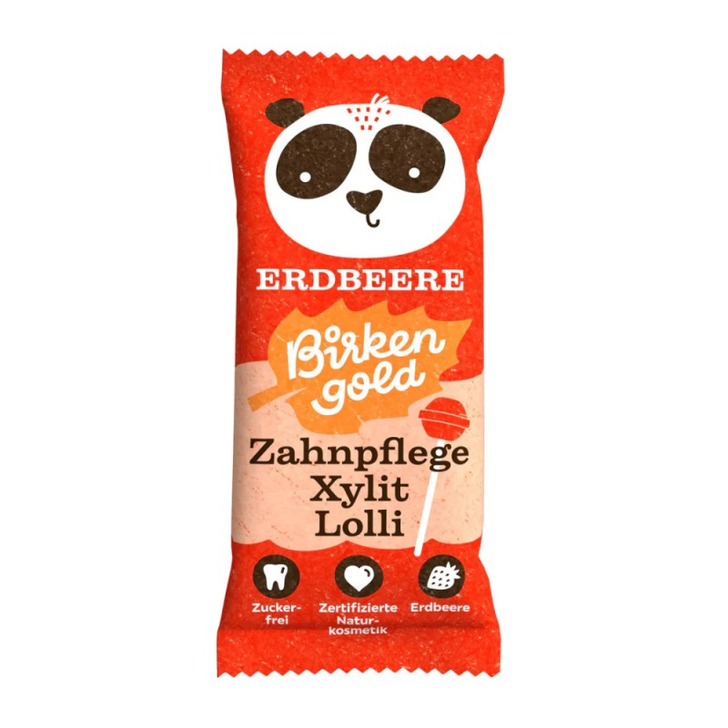 Acadea din Xylitol cu Capsuni pentru Ingrijirea Dintilor, Birkengold, 6 g