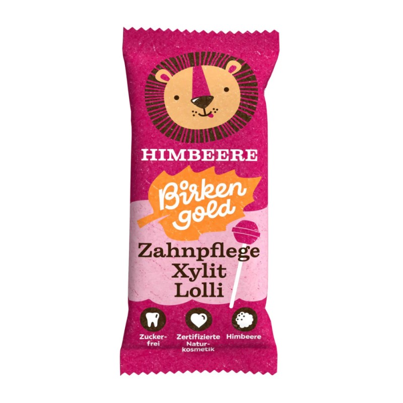 Acadea din Xylitol cu Zmeura pentru Ingrijitea Dintilor, Birkengold, 6 g
