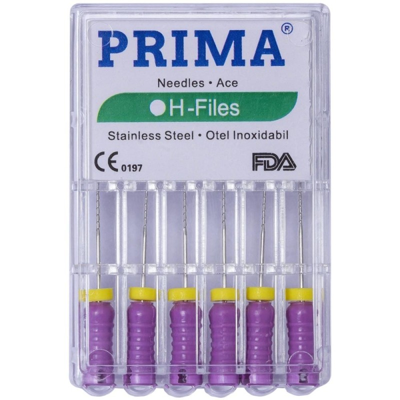 Ace Endodontice Headstrom H-Files, Marimea 10 Mov, 25 mm, pentru Canal Radicular, Prima, 6 Bucati