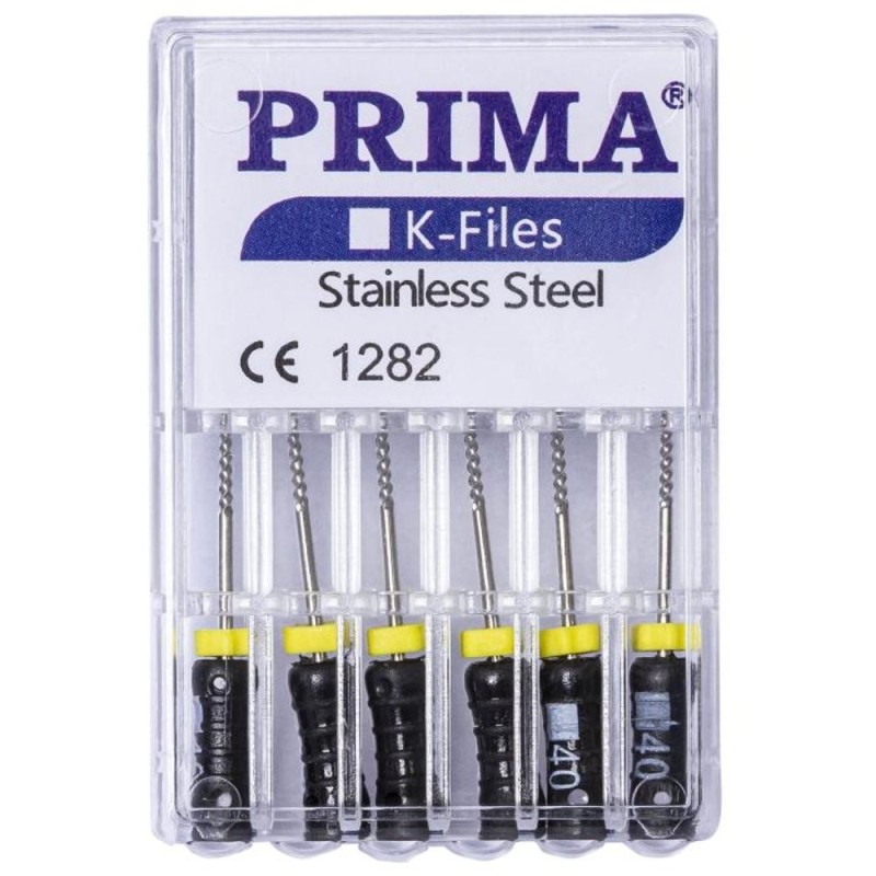 Ace Endodontice Kerr K-Files, Nr. 40 Negre, 25 mm, pentru Canal Radicular, Prima, 6 Bucati