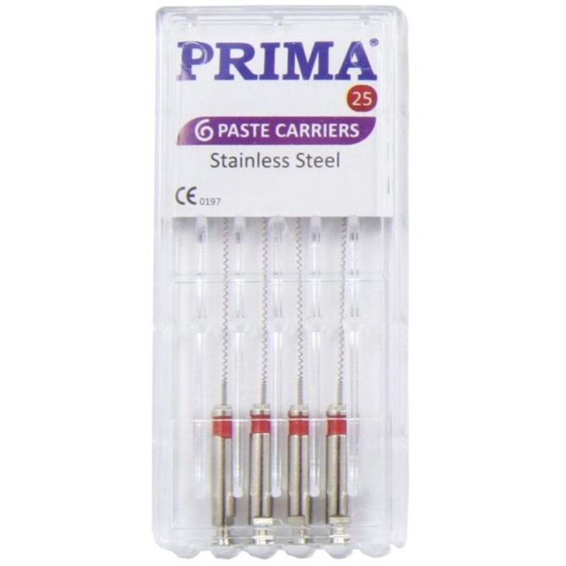 Ace Endodontice Lentullo, Nr. 25 Rosii, 25 mm, pentru Canal Radicular, Prima, 4 Bucati