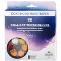 Acuarele Brilliant, 22.5 mm, Varf Rotund, 72 Culori, Koh-I-Noor