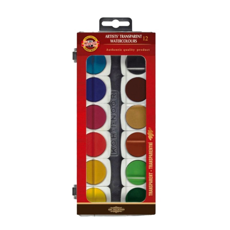 Acuarele, Koh-I-Noor, 30 mm, 12 Culori