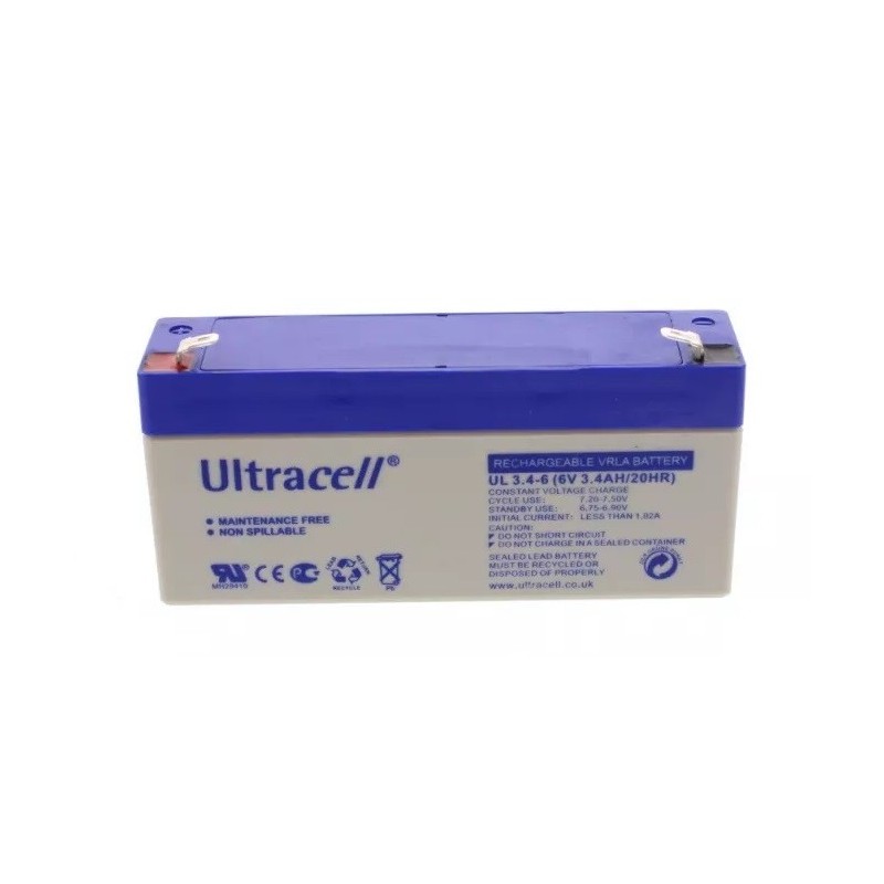 Acumulator cu Plumb Acid  6V / 3.4Ah, Terminal F1, Ultracell