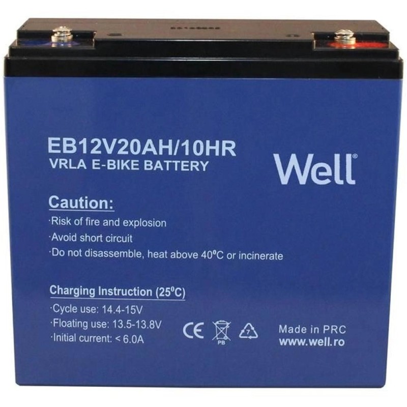 Acumulator Plumb Acid Biciclete Electrice 12V, 20Ah Well