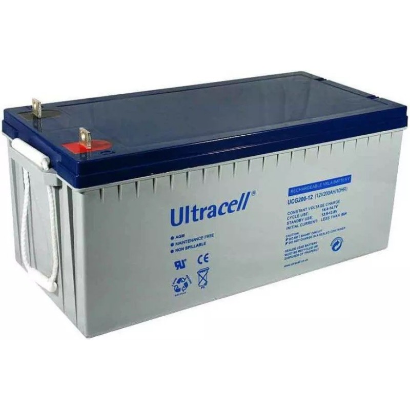 Acumulator Plumb Acid cu Gel, 12V / 200Ah, Terminal M8, Ultracell