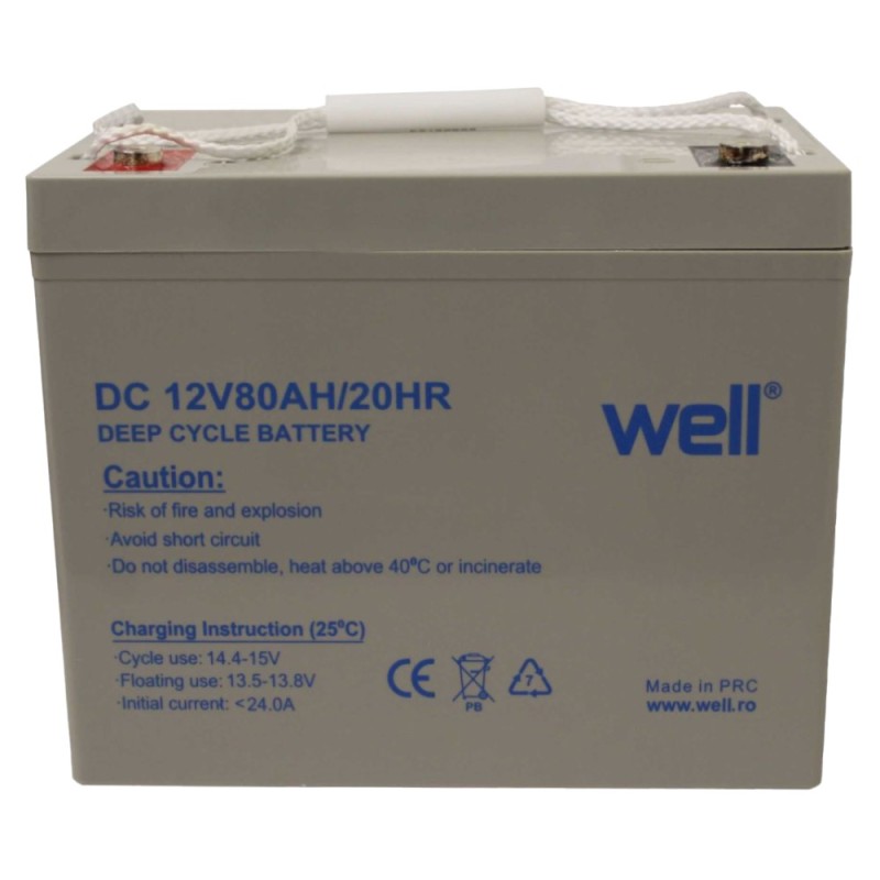 Acumulator Plumb Acid Deep Cycle 12V / 80Ah, Well