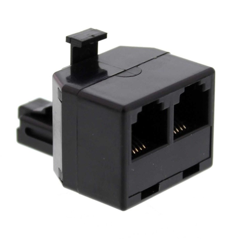 Adaptor 1 x RJ11 / 6P4C Tata - 2 x RJ11 / 6P4C Mama, Negru Well