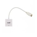 Adaptor HDMI Tata la VGA Mama, Alb, Well