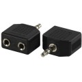 Adaptor Jack Conector 1: 3.5 mm Stereo Tata, Conector 2: 2x 3.5 mm Stereo Mama, Well