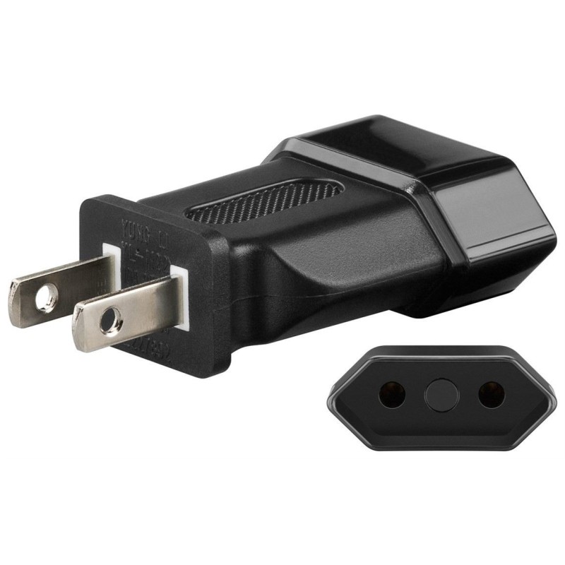 Adaptor Priza EU - US, Negru, Goobay
