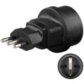 Adaptor Priza Schuko, Italian, Negru, Goobay