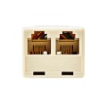 Adaptor RJ11 Mama - 2 Intrari RJ11 Mama, Ivory, Nedis