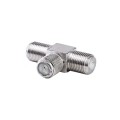 Adaptor T, F Mama - 2 x F Mama, Metal, Set 10 Bucati, Nedis