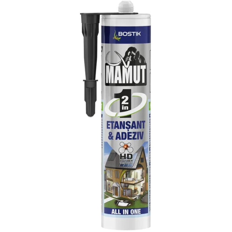 Adeziv Mamut Universal 2in1 Negru, Bostik, 290 ml