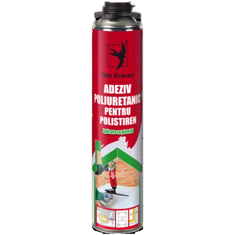 Adeziv Poliuretanic pentru Polistiren, Pistol, Den Braven, 750 ml