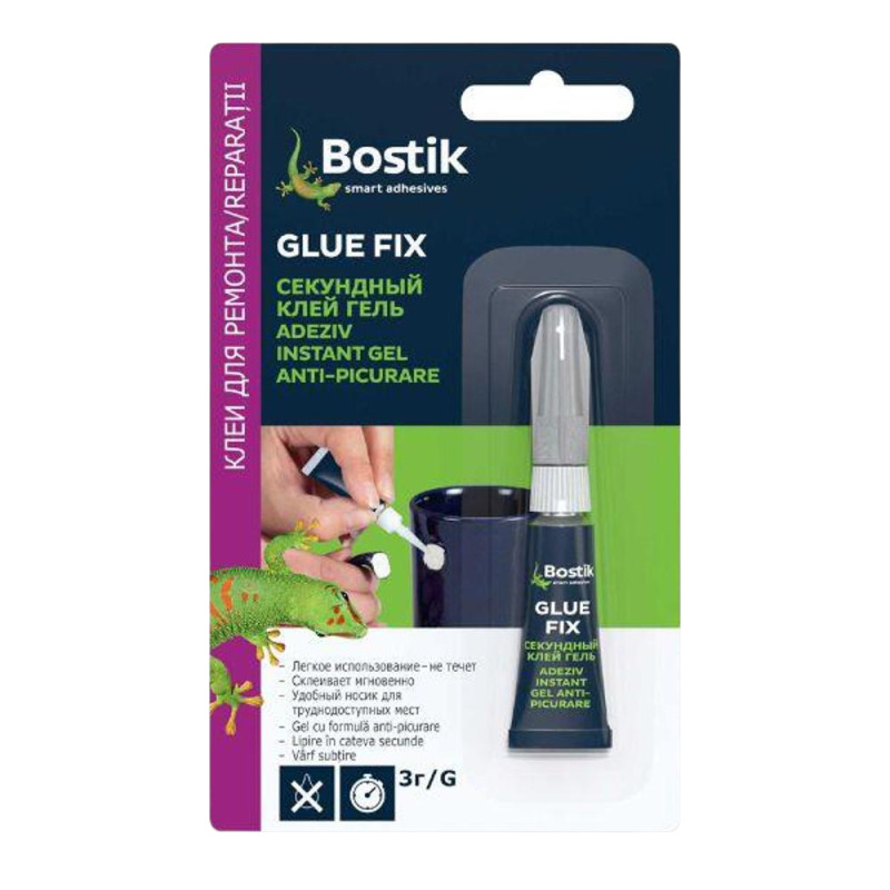 Adeziv Super Glue Non-Drip Gel, Bostik, 3 g