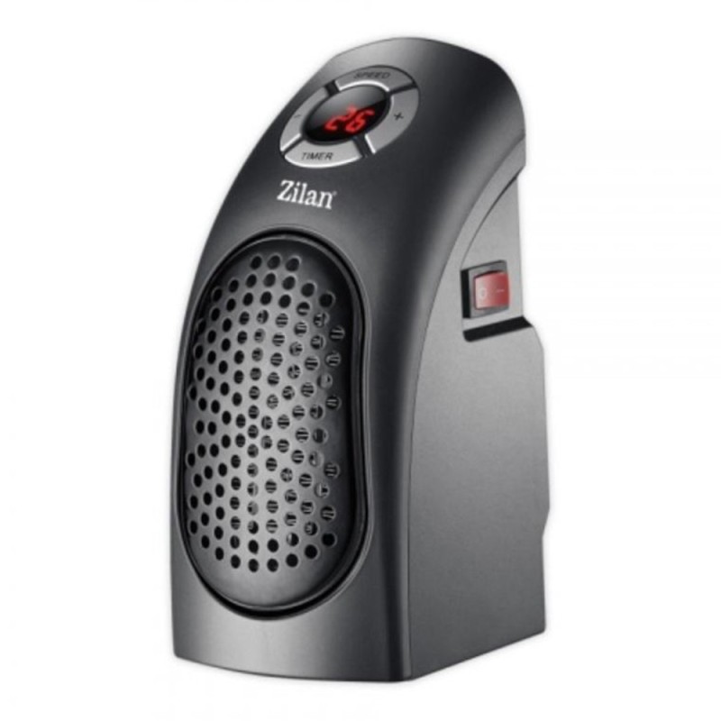 Aeroterma din Ceramica cu Ecran LCD, Negru, Foarte Puternica si Compacta