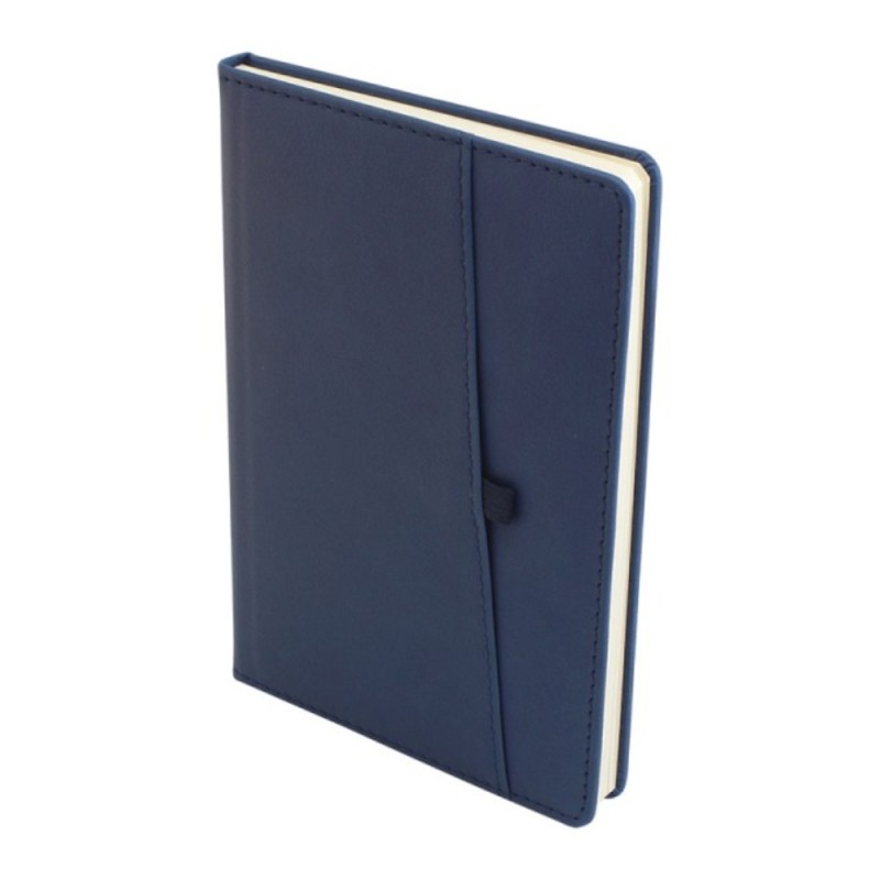 Agenda A5, Spree, 112 File, Efect Piele, Buzunar pentru Telefon, Suport Pix, Bleumarin