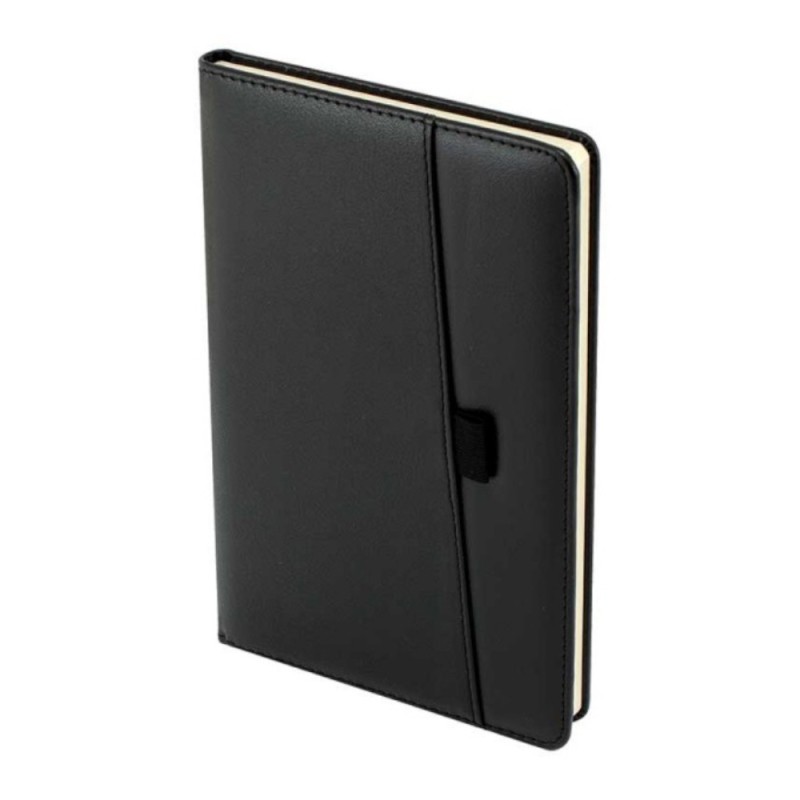 Agenda A5, Spree, 112 File, Efect Piele, Buzunar pentru Telefon, Suport Pix, Negru