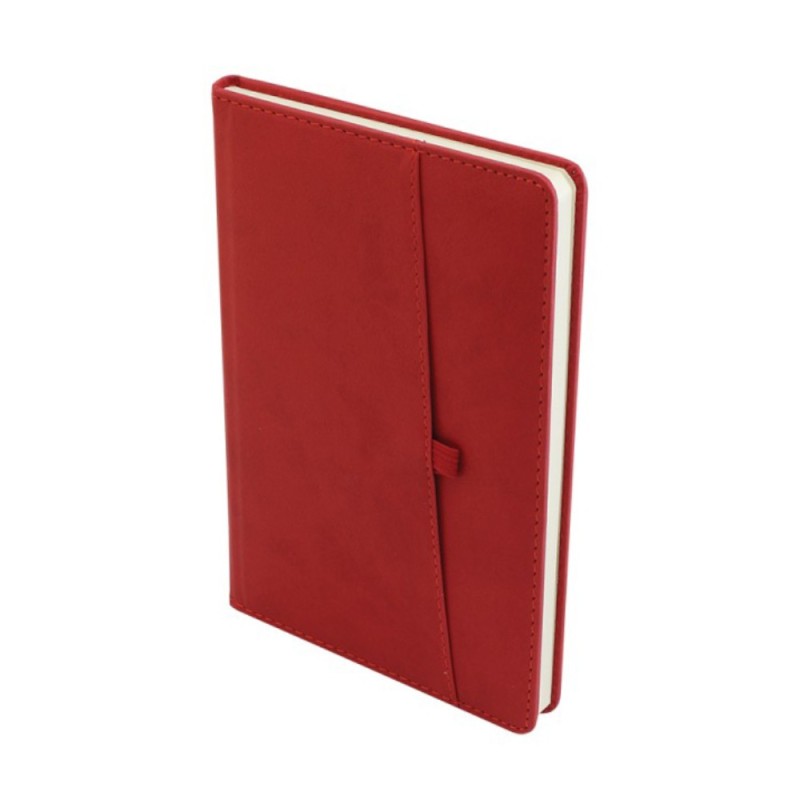 Agenda A5, Spree, 112 File, Efect Piele, Buzunar pentru Telefon, Suport Pix, Rosu