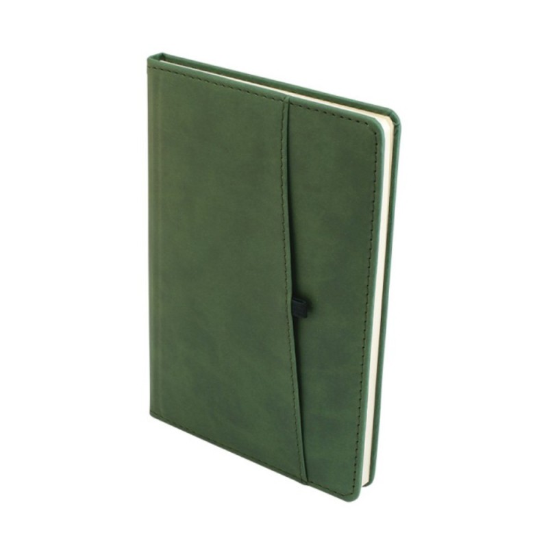 Agenda A5, Spree, 112 File, Efect Piele, Buzunar pentru Telefon, Suport Pix, Verde