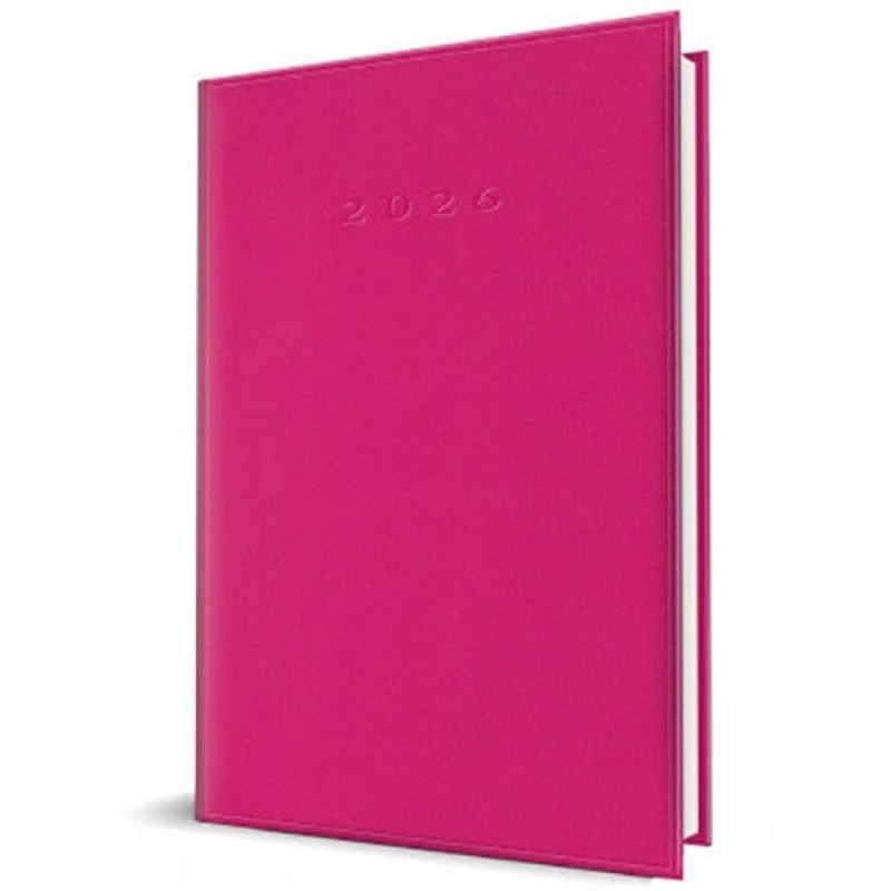 Agenda Datata A,5 352 Pagini Coperta Buretata, Fucsia 2026