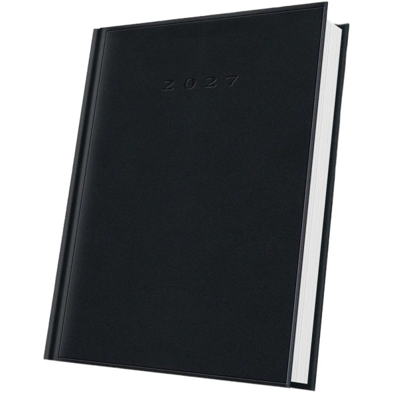 Agenda Datata A5 352 Pagini, Coperta Buretata, Negru 2027, Herlitz