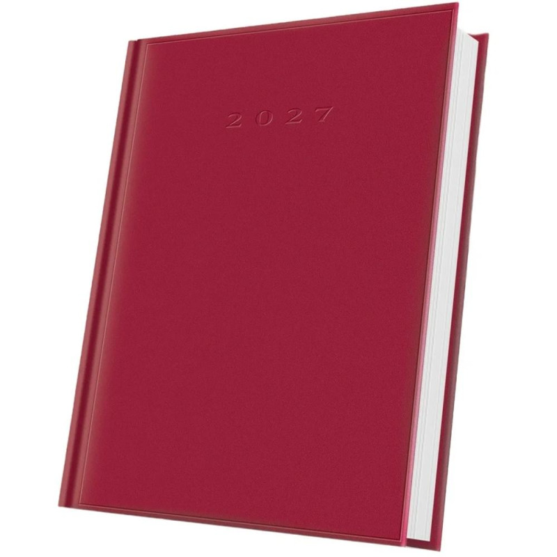 Agenda Datata A5 352 Pagini, Coperta Buretata, Rosu 2027, Herlitz