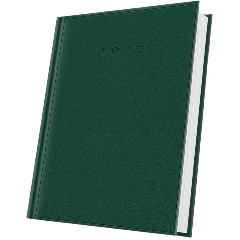 Agenda Datata A5 352 Pagini, Coperta Buretata, Verde 2027, Herlitz