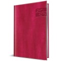 Agenda Datata A5, 352 Pagini, Coperta Piele Sintetica, Premium Deluxe Narni, Fucsia, Margini Folio Argintiu 2026