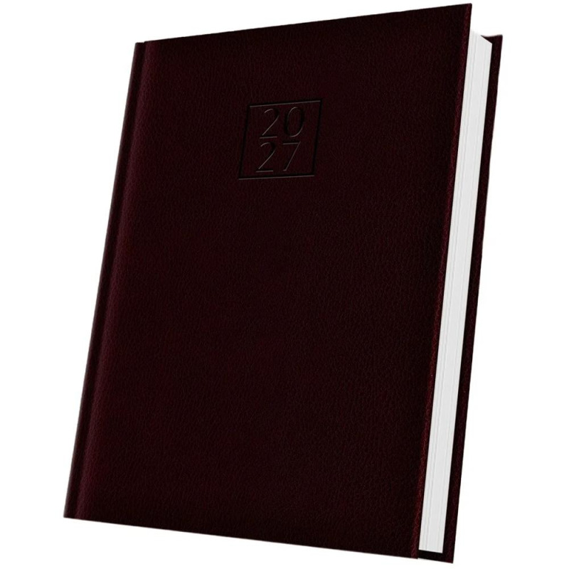 Agenda Datata A5 352 Pagini, Deluxe Edolo Coperta Piele Sintetica, Rosu Burgundy 2027, Herlitz