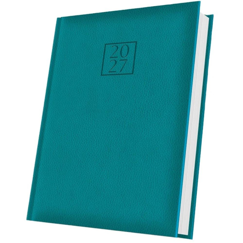 Agenda Datata A5 352 Pagini, Deluxe Edolo Coperta Piele Sintetica, Turcoaz 2027, Herlitz