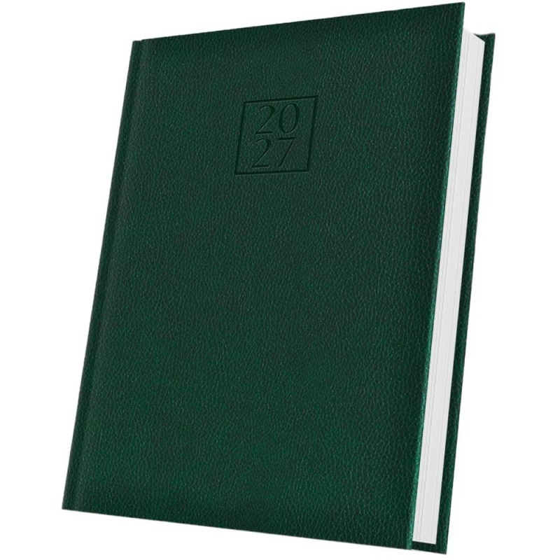 Agenda Datata A5 352 Pagini, Deluxe Edolo Coperta Piele Sintetica, Verde 2027, Herlitz