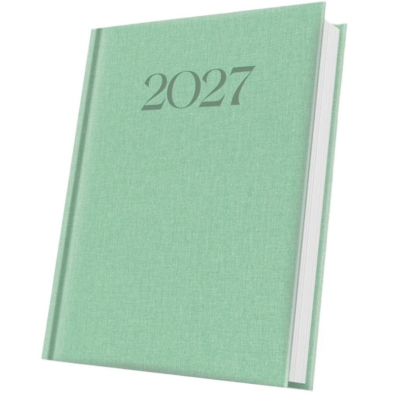 Agenda Datata A5 352 Pagini, Premium Deluxe Biella, Coperta Piele Sintetica, Verde Menta Folio Argintiu 2027, Herlitz