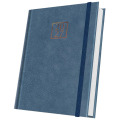 Agenda Datata A5 352 Pagini, Premium Deluxe Bolgheri, Coperta Piele Sintetica, Albastru Denim 2027, Herlitz