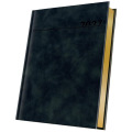 Agenda Datata A5 352 Pagini, Premium Deluxe Chia, Coperta Piele Sintetica, Negru Folio Auriu 2027, Herlitz