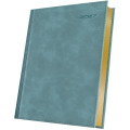 Agenda Datata A5 352 Pagini, Premium Deluxe Chia Suple, Coperta Piele Sintetica, Acvamarin Folio Auriu 2027, Herlitz