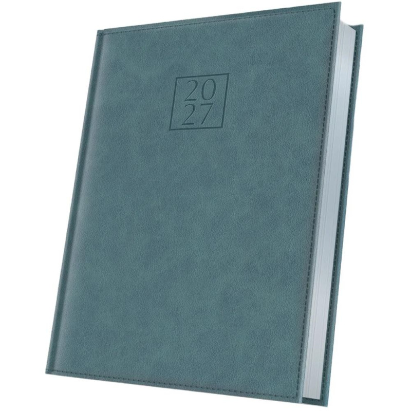Agenda Datata A5 352 Pagini, Premium Deluxe Chianti, Coperta Piele Sintetica, Verde Cipru Folio Argintiu 2027, Herlitz