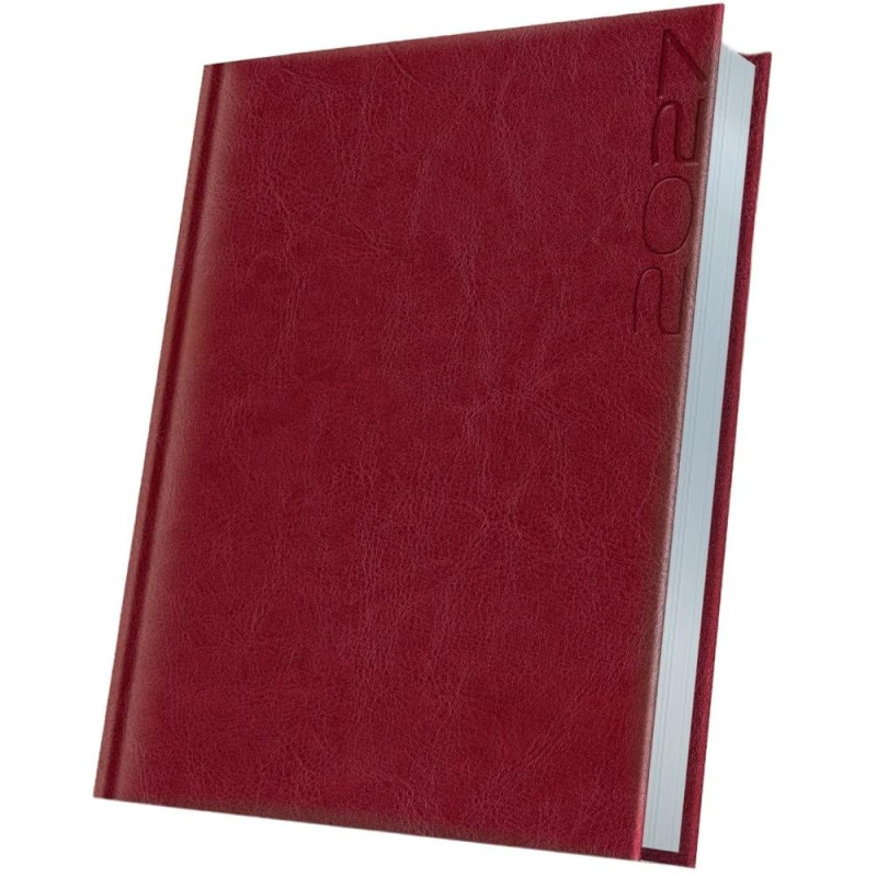Agenda Datata A5 352 Pagini, Premium Deluxe Narni, Coperta Piele Sintetica, Bordo Folio Argintiu 2027, Herlitz