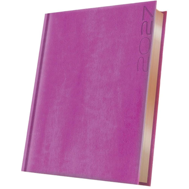 Agenda Datata A5 352 Pagini, Premium Deluxe Narni, Coperta Piele Sintetica, Violet Folio Bronz 2027, Herlitz