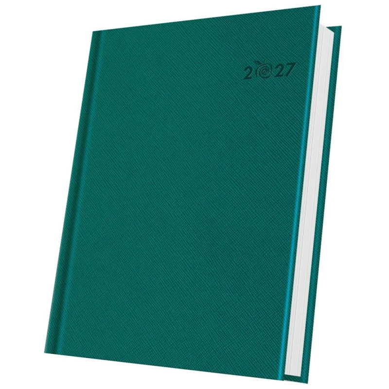 Agenda Datata A5 352 Pagini, Premium Deluxe Ortisei, Coperta Piele Sintetica, Verde Pin 2027, Herlitz