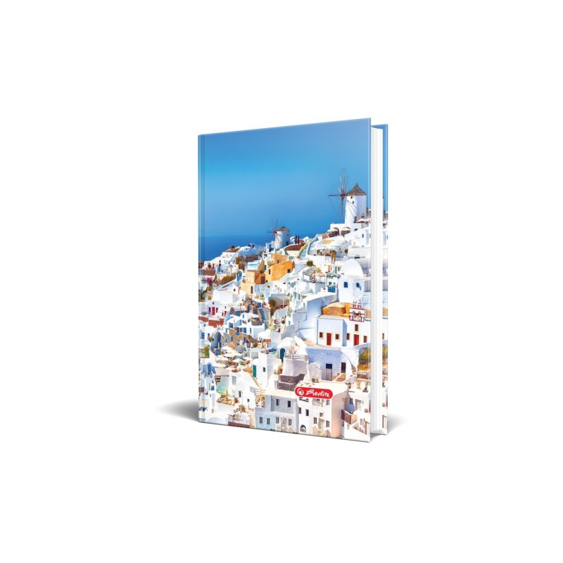 Agenda Nedatata A5, Motive, 224 pg, Coperta Buretata, Motiv City Break Greece