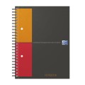 Agenda Organizator Oxford International Notebook A5+ 80 File, Hartie Optik 90 g / mp, Scribzee, Coperta Rigida, Matematica, Gri